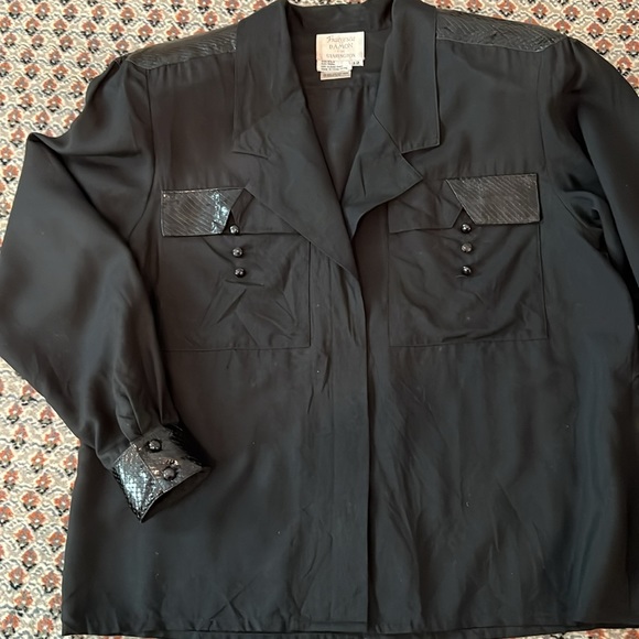 VTG Francesca by Damon for Starington Snake Skin Details Shirt size 12 - Picture 8 of 15